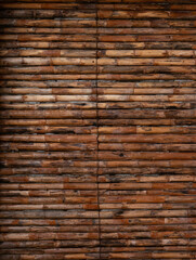 Strips of Wood of Different Shades Placed Vertically