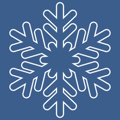 White snowflake on dark background, symmetrical mandala crystal for design