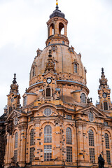 Fototapeta na wymiar Frauenkirche at Neumarkt, old town of Dresden, Germany