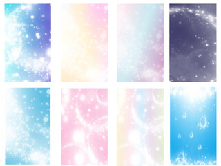 縦のキラキラ名刺壁紙セット