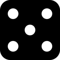 Game dice. Set of game dice, isolated on white background. Dice in a flat and linear design from one to six. Vector illustration.