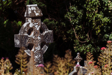 Killarney, co Kerry, Ireland- aug 09, 2022 Muckross Abbey and cemetery in Killarney. High quality...