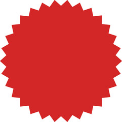Fototapeta na wymiar Set of red price sticker, sunburst badges icon. Stars shape with different number of rays. Red starburst speech bubble set or labels