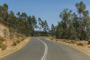 Mountain road near Kosoye village, Ethiopia
