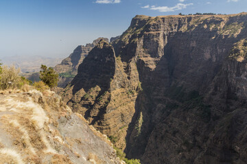 Canyon in Simien mountains, Ethiopia