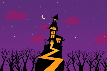 halloween night scene