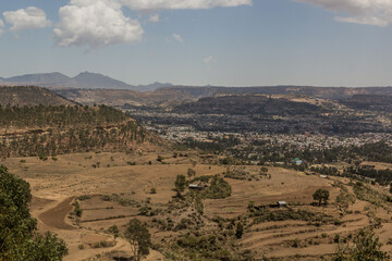 Aerial view of Adigrad in Tigray region, Ethiopia