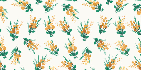 Floral seamless pattern. Vector design for paper, cover, fabric, interior decor and other
