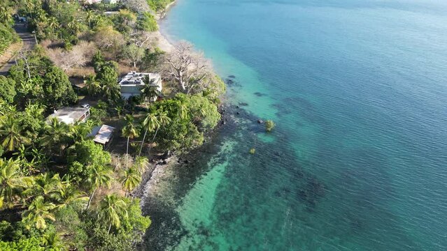 Drone view over the Mbouanatsa beach in Mayotte