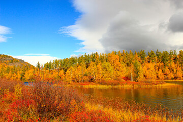 Lake near the village of Esso, Kachatka. Russia