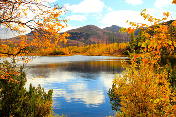 Lake near the village of Esso, Kachatka. Russia