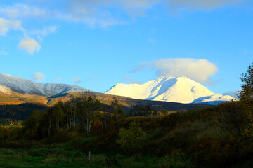 Fototapeta premium Landscape of Esso village, Kamchatka