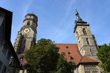 Fototapeta premium Stiftskirche Collegiate church in downtown Stuttgart