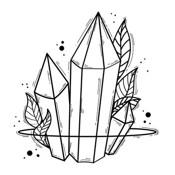 Isolated esoteric diamonds Esoterism sketch icon Vector