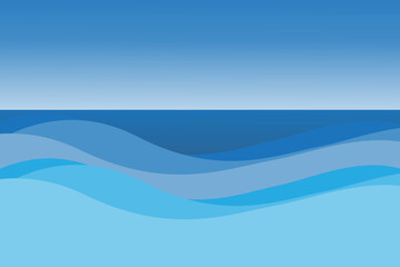 sea or beach abstract background in blue gradient color