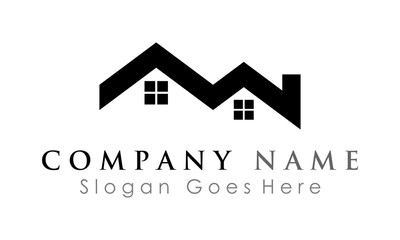 simple roof building home logo