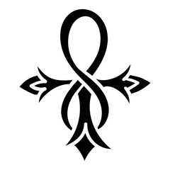 Egyptian ankh Key of life and infinity symbol	
