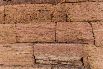 Weathered surface of the pyramids of Meroe in Sudan