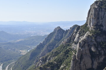 Fototapeta na wymiar Mountain of Montserrat in Catalonia, Spain.