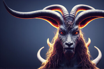 Baphomet devil demon. Generative AI