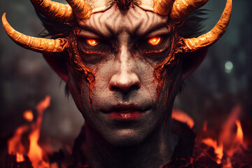 Demon devil monster. Generative AI