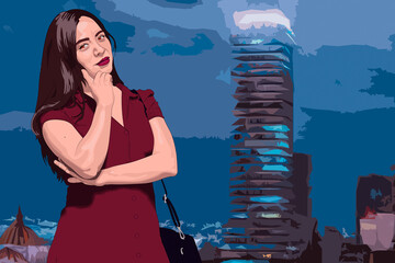 en la terraza de la ciudad