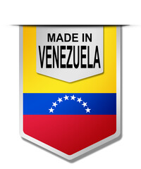 Made in Venezuela word on hanging banner