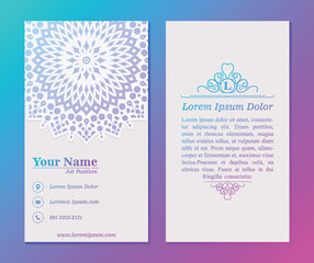 Modern Ornament Mandala Business Card