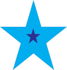 Obraz premium 3d blue star