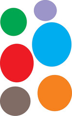 set of colorful speech bubbles