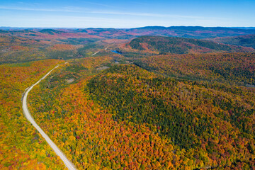 Autumn in Mont Tremblant National Park, aerial view - 539334287