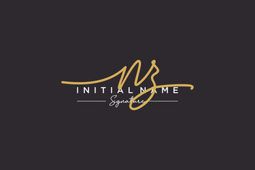 Initial NZ signature logo template vector. Hand drawn Calligraphy lettering Vector illustration.