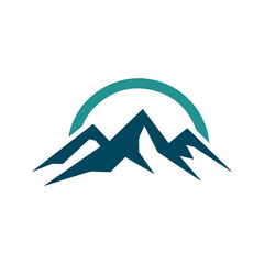 mountain landscape vector logo