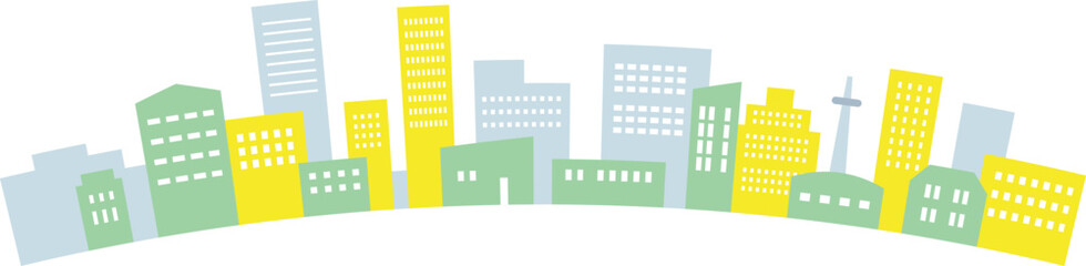 街の風景のベクターイラスト