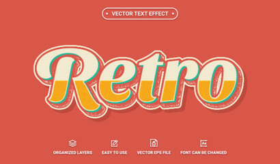 Retro Editable Vector Text Effect.