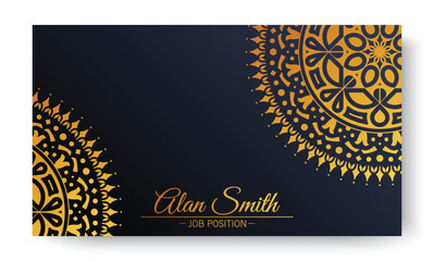 Luxury business card and vintage ornament logo vector template. Retro elegant flourishes ornamental frame design and pattern background.