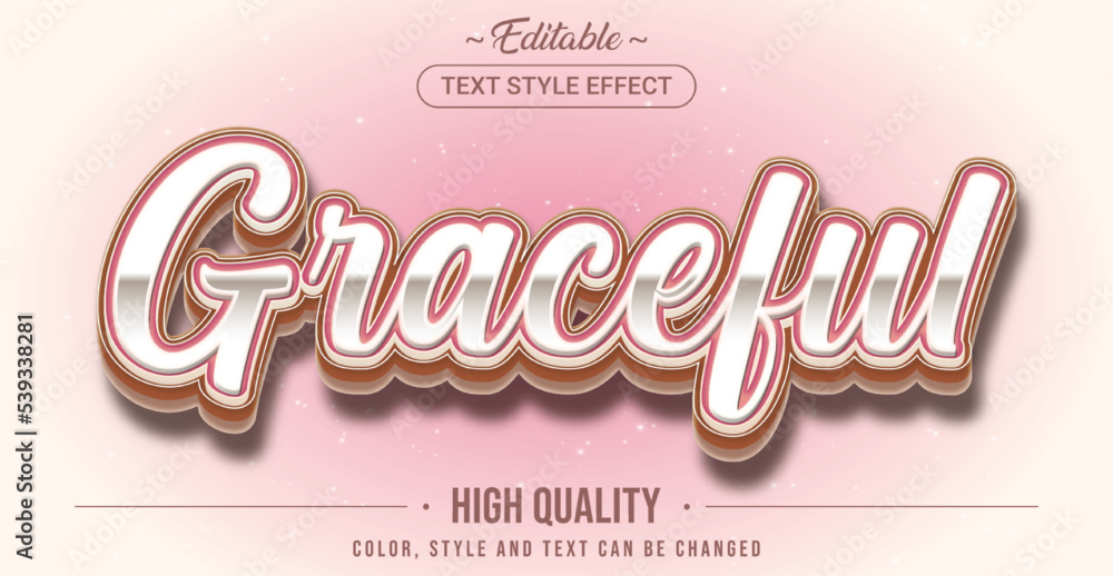 Poster Editable text style effect - Graceful text style theme.