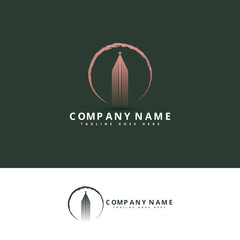 Real Estate Business Logo Template, Building, Property Development, and Construction Logo Vector Design Eps 10 with luxury gold color