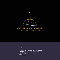 Logo template real estate, apartment, condo, house, rental, business. brand, branding, logotype, company, corporate, identity. Clean,Business logo concept.