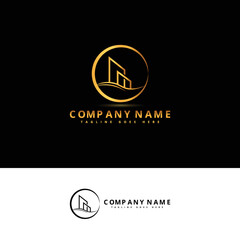 Modern Real Estate logo template. Corporate real estate business logo vector black and white template, Easy to edit vector file