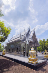 Detail of the Steel Building in Thai temple