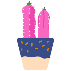 Cute cactus hand drawn doodle illustration