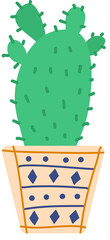 Cute cactus with natural style