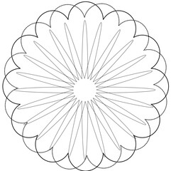 Vector line flowers square for footage background wallpaper and seamless artwork illustration texture of art graphic design isolated flat trendy design for fabric cotton beautiful pattern colorful