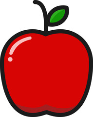 red apple illustration