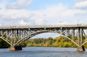 Philadelphia - Fall 2022 along Schuylkill River Trail look at Stawberry mansion bridge