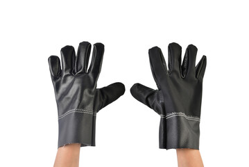 Obraz premium Work gloves isolated on transparent background