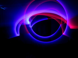 Abstract light painting with red and blue color. Background and texture concept.