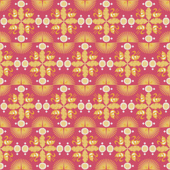 Swan Feather Nature Seamless Pattern Background Plant Retro Damask Art