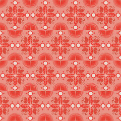 Swan Feather Nature Seamless Pattern Background Plant Retro Damask Art